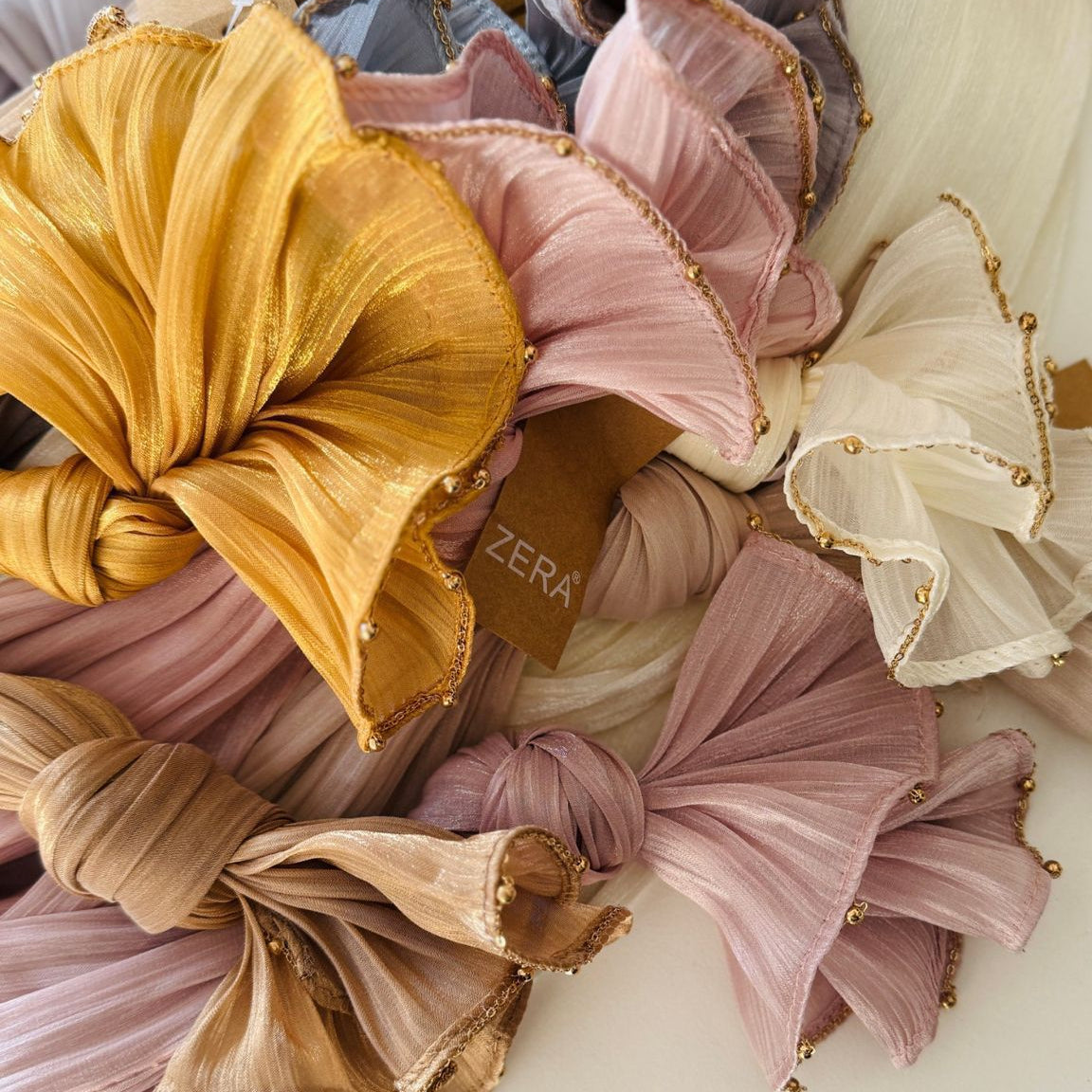 Organza Shimmer with Golden Chain