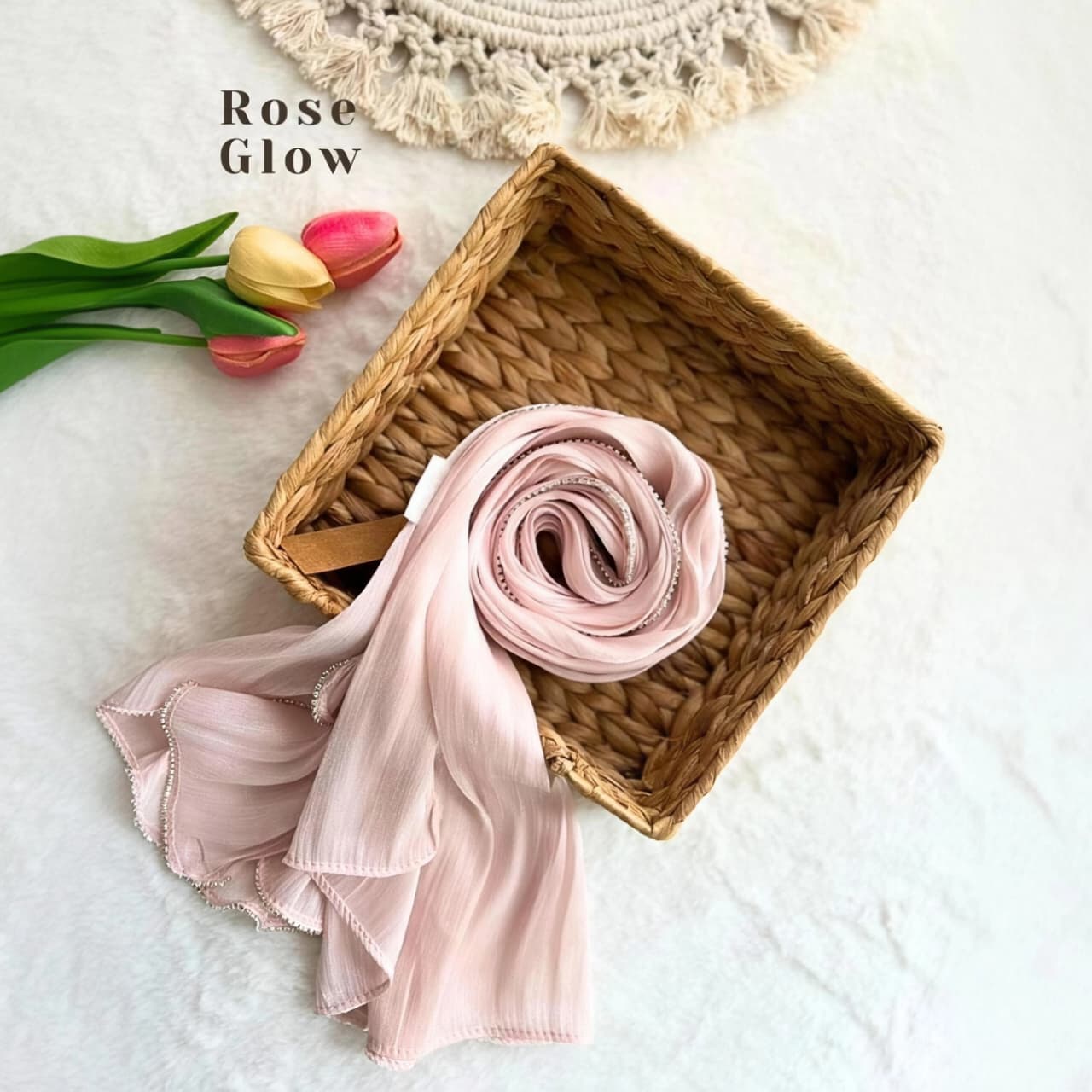 Organza Shimmer with Rhinestone