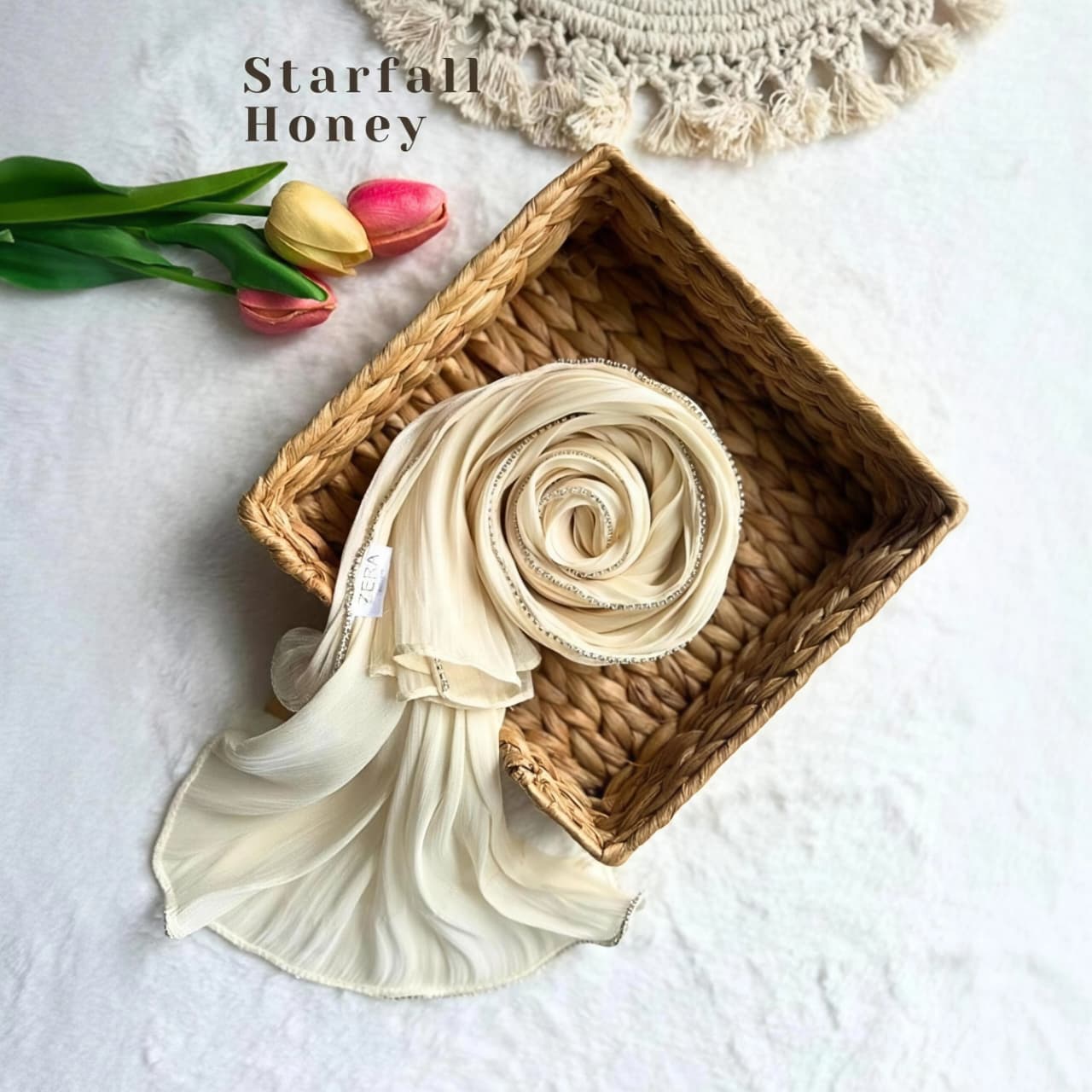 Organza Shimmer with Rhinestone