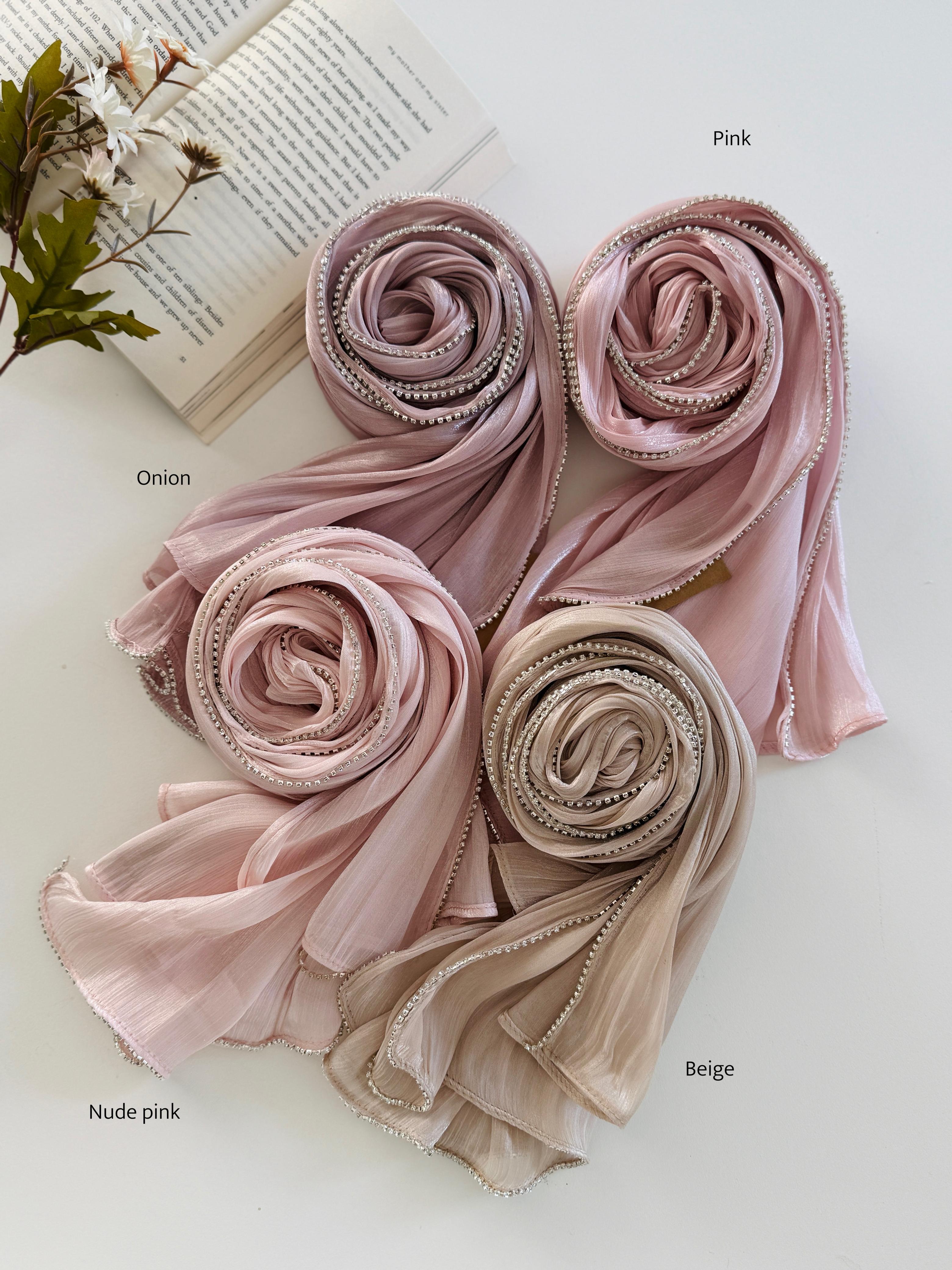 Organza Shimmer with Rhinestone