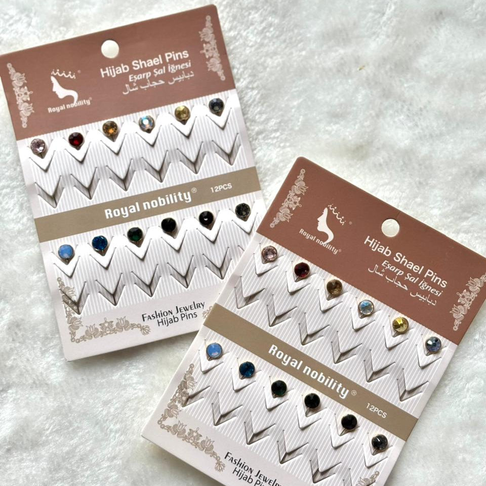Pearl Hijab Pins (Set of 12 pcs)