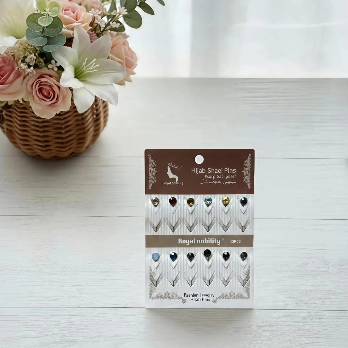 Pearl Hijab Pins (Set of 12 pcs)